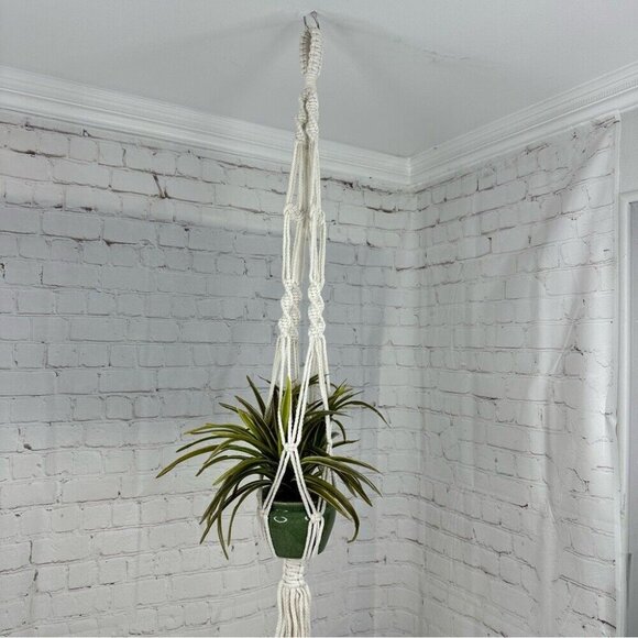 Macrame NWT Bohemian Home Decor House Plant Holder Garden Lot Bundle 4-Pieces - Picture 4 of 14